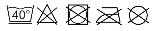 Care Symbols - 40°C + no tumble dryer